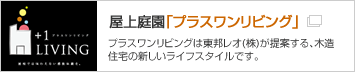 屋上庭園「プラスワンリビング」プラスワンリビングは東邦レオ(株)が提案する、木造住宅の新しいライフスタイルです。